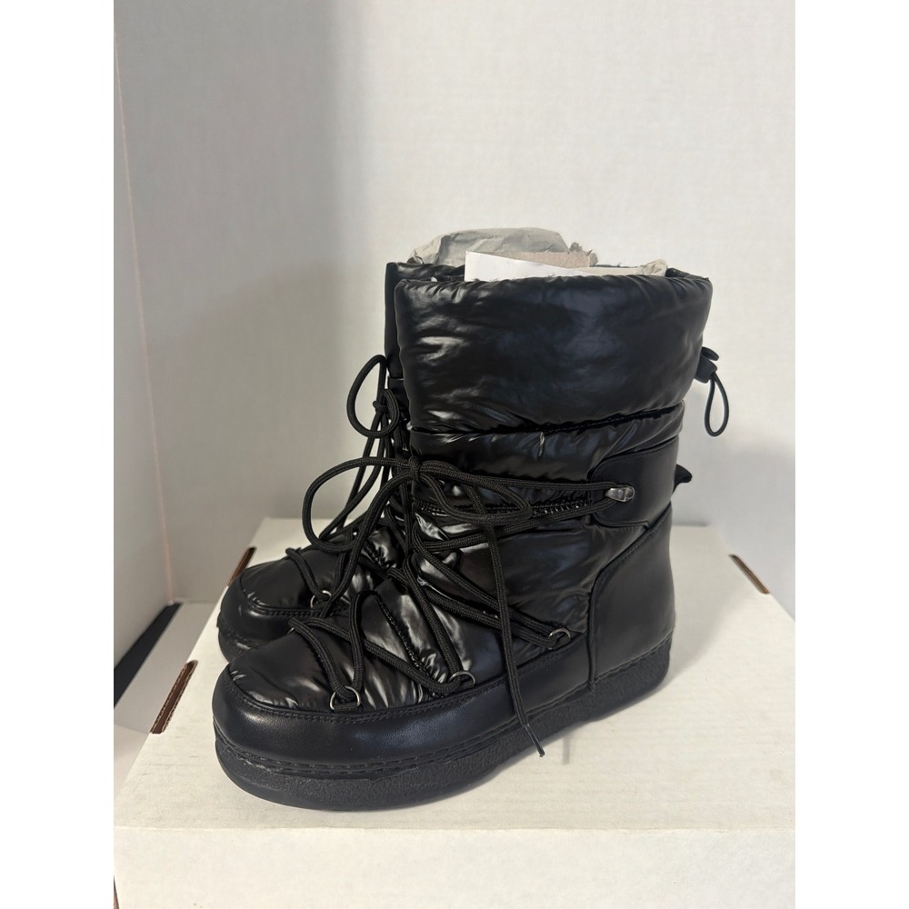 Portland Boot Company Woonie Black Puffer Moon Boots Womens 8 Winter Snow Boot